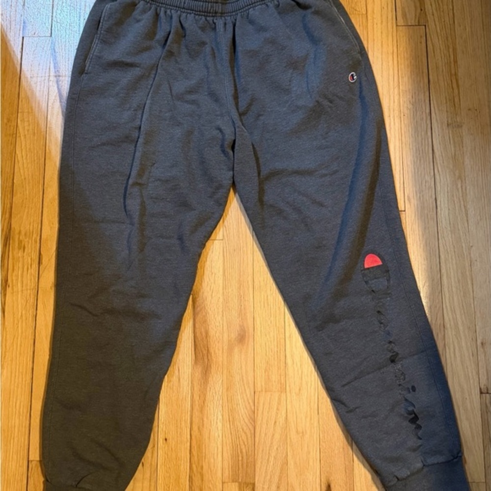 Champion Gray Sweatpants with Logo Size XXL